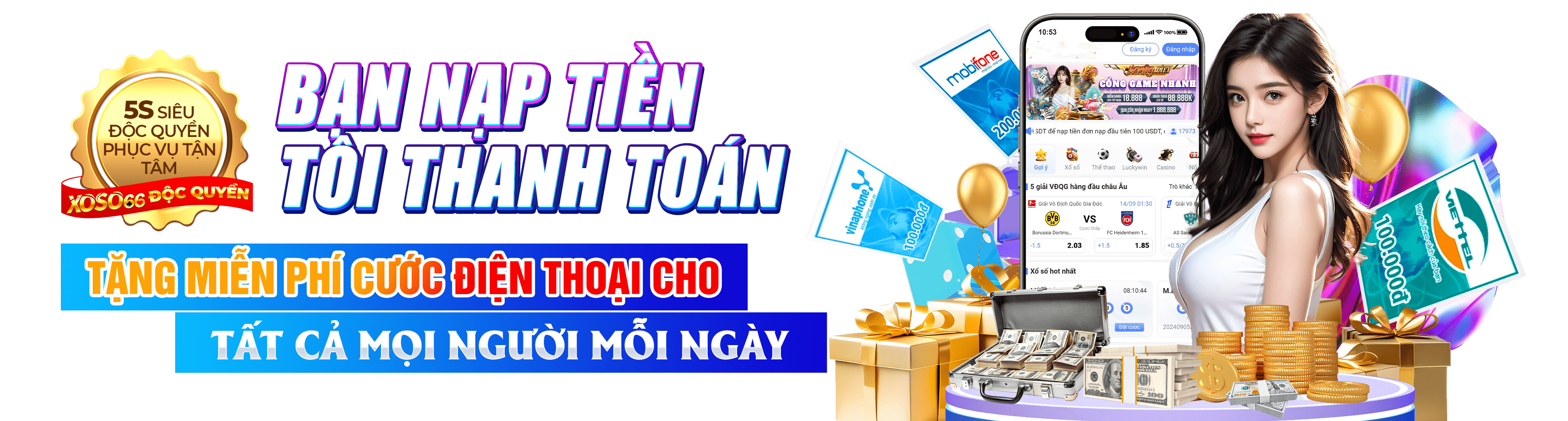 Hình ảnh quảng cáo của nohu888 hiển thị nền tảng và các lợi ích