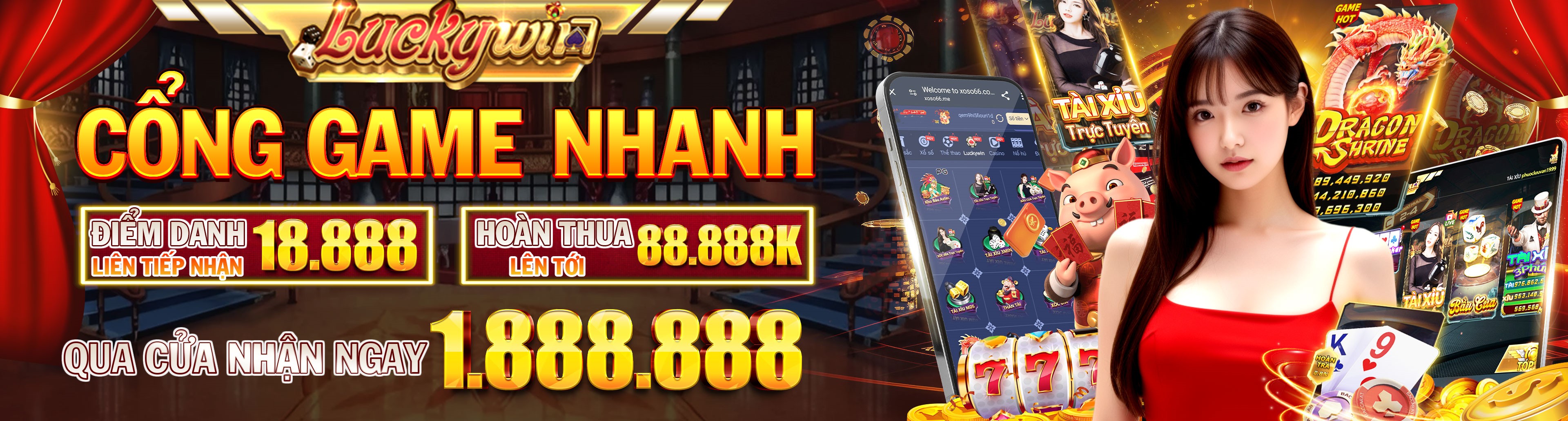 Hình ảnh quảng cáo của nohu888 hiển thị nền tảng và các lợi ích